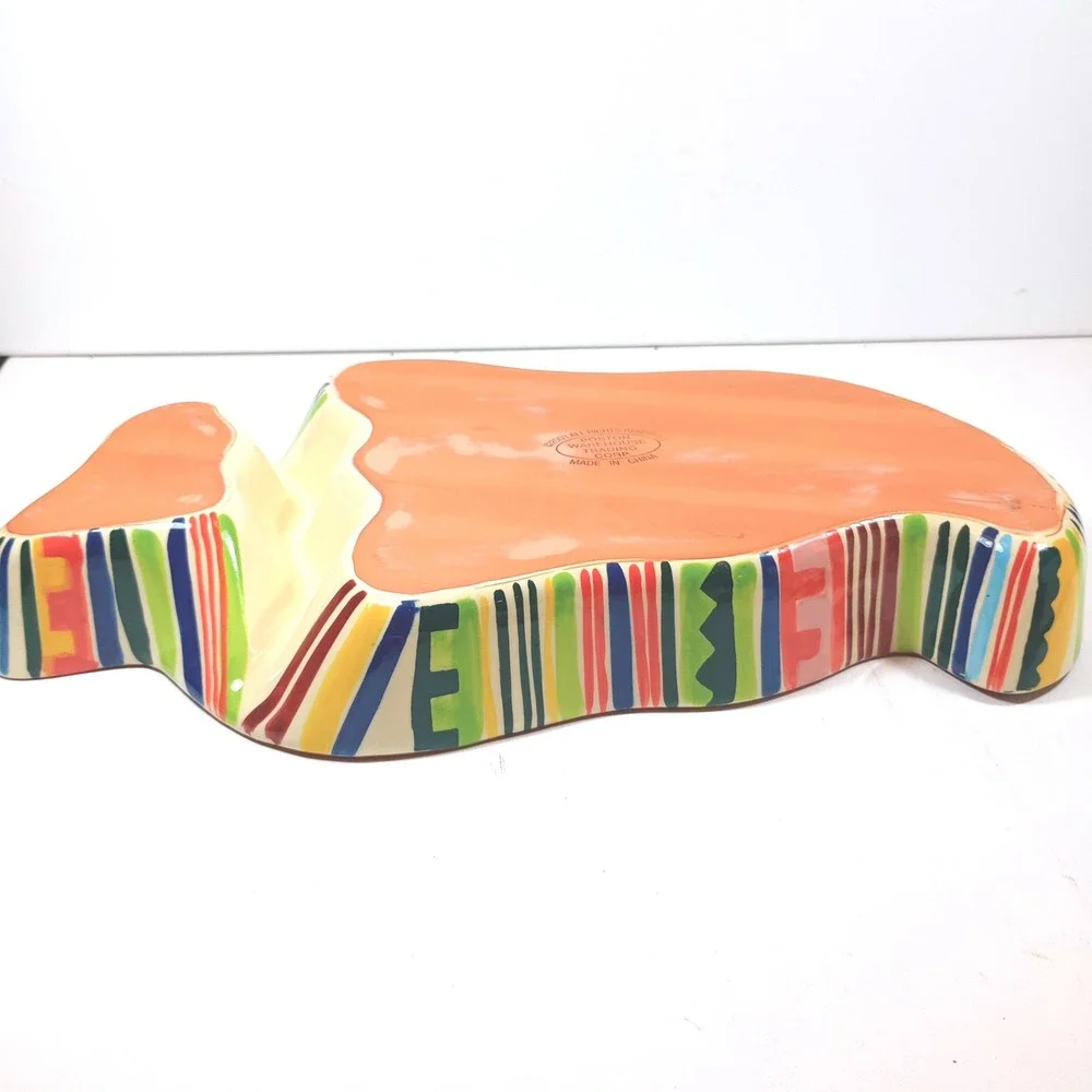 Boston Warehouse Chili Pepper Divided Serving Dish Orange Multi Good Southwest
